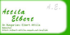 attila elbert business card